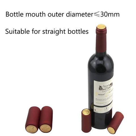 Premium Heat Shrink Wine Bottling Caps 100 Pack Matte Oriental Red on wine bottle with gold top for effective sealing.