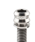 Beefy Titanium Alloy Bike Stem Screw Nut Kit With Washers 2 Pieces For Road And Mountain Bikes Carbon Stem Bolts 25mm By 8mm Silver Replacement