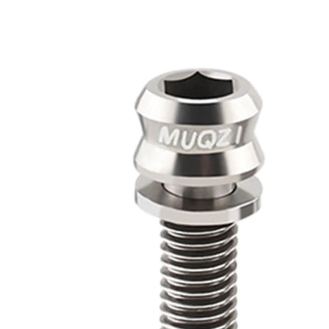 Beefy Titanium Alloy Bike Stem Screw Nut Kit With Washers 2 Pieces For Road And Mountain Bikes Carbon Stem Bolts 25mm By 8mm Silver Replacement