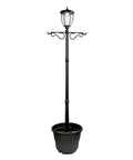 84 Inch Solar Powered Led Lamp Post With 18.5 Inch Planter No Wiring Needed Outdoor Garden Light 40 Lumen Decorative Hanging Arms