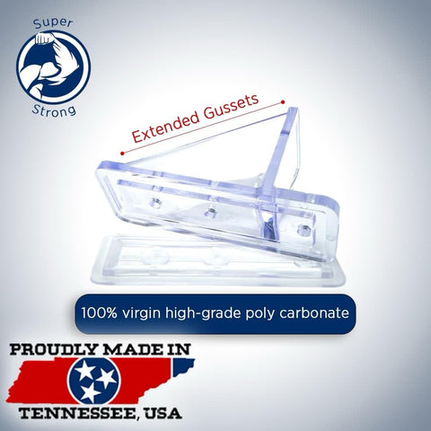 50 Pack Built Tough Snow Guards For Metal Roofs With Perfect Seal Gaskets And Mounting Screws Industrial Polycarbonate Stops with extended gussets.