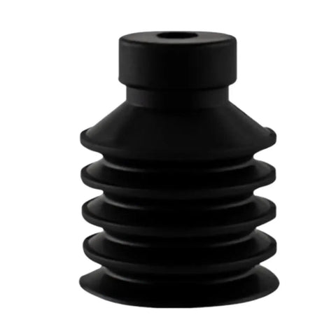 Five Layer Vacuum Suction Cup For Industrial Pneumatic Manipulator VP Series black silicone gripper pad side view.