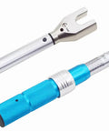 CNC Tool Holder Locking Wrench CAT40 Nail Torque Wrench Adapter Heavy Duty Precision Machine Extractor with blue grip and metal head.
