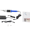 Top Shelf Electric Craft Scissors engineered for sharp carpet carving, featuring a blue handle and power supply for tufting.
