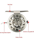 Aluminum Alloy Fly Fishing Reel 1:1 Gear Ratio Right Handed Ice And Saltwater Tackle Accessory Lightweight 50–61g Stainless Steel Components
