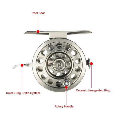 Aluminum Alloy Fly Fishing Reel 1:1 Gear Ratio Right Handed Ice And Saltwater Tackle Accessory Lightweight 50–61g Stainless Steel Components