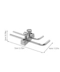 Double Locking Tremolo Wrench Holder Kit for Guitar, metal headstock mount with hex key access, dimensions shown