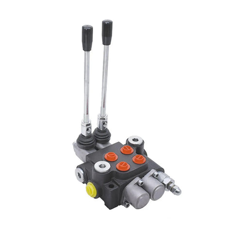 Double Acting Hydraulic Control Valve With 2 Spool System 11 GPM 3600 PSI SAE Ports for tractors, loaders, log splitters