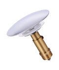 Pop up Drain Hole Water Stopper for Bathroom Sinks and Bathtubs with a sleek design and durable brass material.