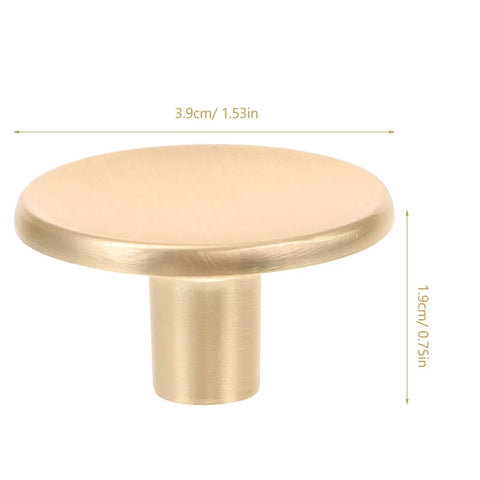 Gold Brushed Zinc Alloy Wardrobe Door Handle With Single Hole Cabinet Pull, durable rust resistant hardware, sleek finish