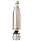 Hidden Storage Water Bottle With Double Wall Stainless Steel Tumbler Leak Proof 17oz Stash Bottle showing invisible bottom