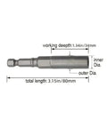 Awesome 6pc Magnetic Screwdriver Bit Kit With Heavy Duty Drill Bits For Electric Drills And Impact Drivers That Fit All Your DIY Tools And Get The Job Done Fast, 80mm bit