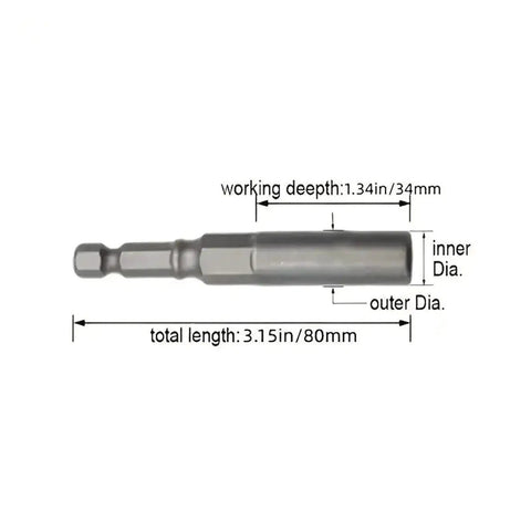 Awesome 6pc Magnetic Screwdriver Bit Kit With Heavy Duty Drill Bits For Electric Drills And Impact Drivers That Fit All Your DIY Tools And Get The Job Done Fast, 80mm bit