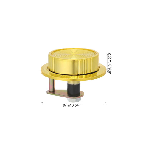 Hemoton Secure Locking Cabinet Knob Handle For Safe Boxes, Round Turn Design With Ergonomic Grip And Easy Install Kit For Home Safe Cylinder Replacement Upgrade, 9cm gold