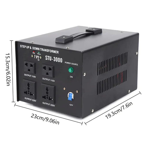 Heavy Duty 3000 Watt Voltage Converter Transformer For Home Shop And On The Go Use Step Up And Step Down Power Transformer 110V To 220V With Circuit Breaker Protection For Electronics And Appliances