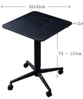 Heavy Duty Steel Height Adjustable Standing Desk Featuring No Fuss Manual Crank And Sturdy Casters Perfect For Your Home Office Grind Or Gaming Zone With Smooth Moving Ergonomic Design Built Tough, 42x42cm top, 74-113cm height.