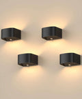4 Pack Motion Sensor Wall Lamps With Remote, Three Color Modes, Wireless LED Indoor Up And Down Wall Sconce, 5000mAh Rechargeable