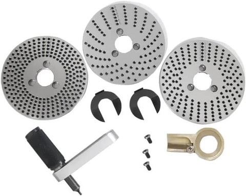 Dividing plate set components for 6 Inch Rotary Table For Milling Machine Tools, including screws and fixtures for precise indexing.