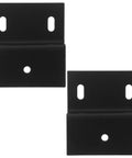 Z Shaped Cabinet Brackets 2 Pieces Heavy Duty Moisture Proof Iron Shelf Supports. Black metal brackets with mounting holes.