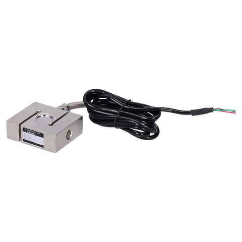 Heavy Duty Tensile And Compression Force Sensor For Industrial Automation And Control Systems One Ton Load Measurement S Type Transducer Built Tough From 40Cr Alloy Steel For Superior Fatigue Resistance And Precise Load Sensing with visible cabling.