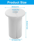 2 Pack Wall Grommets 3/4 Inch Silicone Cable Pass Through Bushings shown with dimensions in waterproof white material