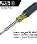 Multi Bit Screwdriver And Nut Driver 6 In 1 Set With Extended Reach, Interchangeable Shaft shown with extended shaft