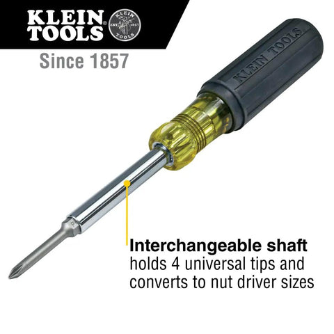 Multi Bit Screwdriver And Nut Driver 6 In 1 Set With Extended Reach, Interchangeable Shaft shown with extended shaft