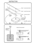 Instruction guide for DIY Quartz Clock Movement With Illuminated Hands For Wall Clock Restoration And Repair, showing hand assembly steps.