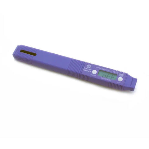 KM400AP Allergen Digital Pocket Thermometer with Purple Color Coding, NSF Certified, on a white background
