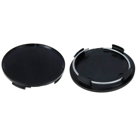 63mm Wheel Center Caps Set Of 4 Black Hub Covers Replacement For 60mm Lug To Lug Rims, Snap On Fit, Protects Hub And Wheel Bolts
