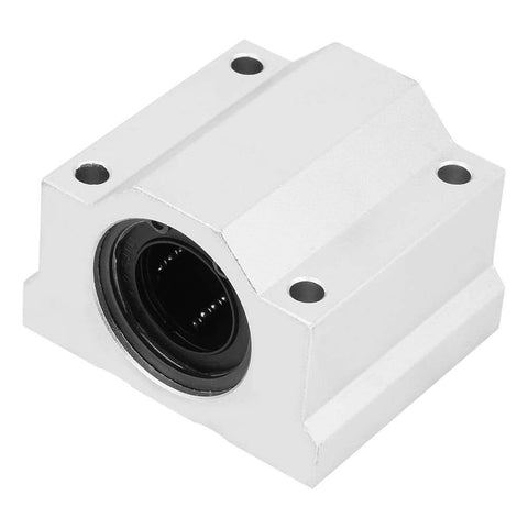 Aluminum Alloy Linear Motion Pillow Block Bearing With Closed Housing Built Tough For Smooth Low Friction High Speed Operation Ball Bearing Slide Block 25mm Bore SCS25UU, front view
