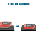 Vibration Hour Counter With LCD Display For Outdoor Power Equipment, Cordless Induction And Dual Time Recording, 3 Sensitivity Modes SEN 1 2 3 For Precise Run Time On Mowers, Generators, Trimmers, Red, stick-on mounting