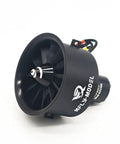 64mm 12 Blade EDF Electric Ducted Fan With 6S 2840 KV2300 Brushless Outrunner Motor for RC Model Jet, side angle view