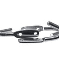 Rope Binding Hooks 2 Pack Open End 1-1/16 Inch For Tarp Anchors And Tie Downs Shelving And Outdoor Projects, side view.