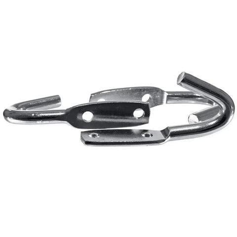 Rope Binding Hooks 2 Pack Open End 1-1/16 Inch For Tarp Anchors And Tie Downs Shelving And Outdoor Projects, side view.