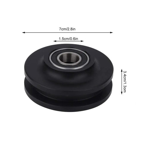 2 Pack Barn Door Sliding Roller Wheels Kit For DIY Sliding Door Project, Heavy Duty Hardware With Quiet Smooth Glide Pulley Rollers