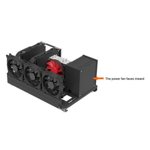 Open Frame ATX Motherboard Rack For DIY PC Builds With Handle, Supports ATX And MATX Motherboards, Fits Up To 256mm Graphics Cards