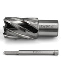 Heavy Duty HSS Annular Cutter Drill Bits With Weldon Shank 15/16" x 1" for precise metalworking and hole making.