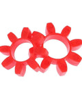 Heavy Duty 65x30x15mm GR28 Jaw Coupling Elastomer Buffer Made From Tough Urethane For Molds And Machinery To Cushion Dynamic Overloads And Cut Noise While Running Smoothly, red urethane