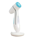 Rechargeable Handheld Facial Cleansing Brush With Waterproof Dual Action System For Hella Smooth Radiant Skin That Truly Slaps The Daily Grime Away For Instantly Brighter Complexion And Refreshing Deep Clean on white with blue accents.