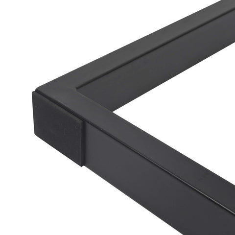 Close-up corner of Set Of 2 Heavy Duty Steel Table Legs 28 Inch High And 23 Inch Wide For Dining Tables Desks Computer Desk Or Benches