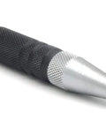 Two Piece Automatic Center Punch Set, 6 Inch Hardened Steel, Spring Loaded, One Hand Operation, Adjustable Knurled Cap, No Hammer Needed