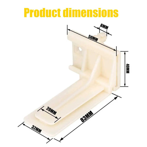 Heavy Duty Undermount Drawer Slide Rear Mounting Brackets Plastic Back Plate Replacement For Face Frame Kitchen Cabinets dimensions diagram