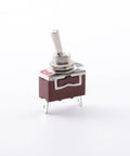 Heavy Duty Toggle Switch On Off 2 Pin SPST 15A 250VAC With Silver Contacts Brown Plastic Terminal Rocker For Control Panels, Appliances, And Industrial Equipment, brown body, metal lever