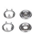 Nickel finish snaps from Easy Press Snap Fastener Pliers Kit With 108 Snaps 3/16 Inch For Shirts Jeans Jackets Bags And Crafts.
