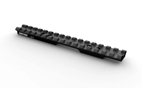 Beefy Picatinny Rail Mount For Ruger American Rimfire Rifles, Short Action Compatible, Fits 22 LR, 22 WMR, And 17 HMR, black steel