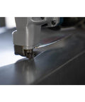 18V Cordless Metal Shear with Brushless Motor cutting 16-gauge sheet metal, close-up of blade demonstrating clean, distortion-free cuts