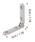 Soft Close 90 Degree Zinc Alloy Hinges For Jewelry Boxes And Miniature Furniture 10 Pcs Durable Cabinet Hardware For Wooden Chests And Cases Balacoo Diyers Home Use, showing one hinge with dimensions