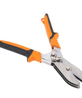 Heavy Duty Five Blade Pro Grade Sheet Metal Crimper Pliers for HVAC ductwork and pipe crimping, 24-28 gauge, orange handle