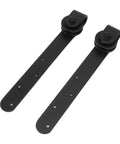 Rustic Barn Door Hardware Kit For Sliding Doors, Heavy Duty Carbon Steel Track Rail Set For Single Or Double Bypass Doors, Classic Wood Door Hardware With Smooth And Quiet Operation For Modern Homes And Farmhouse Style, showing two black steel rollers.